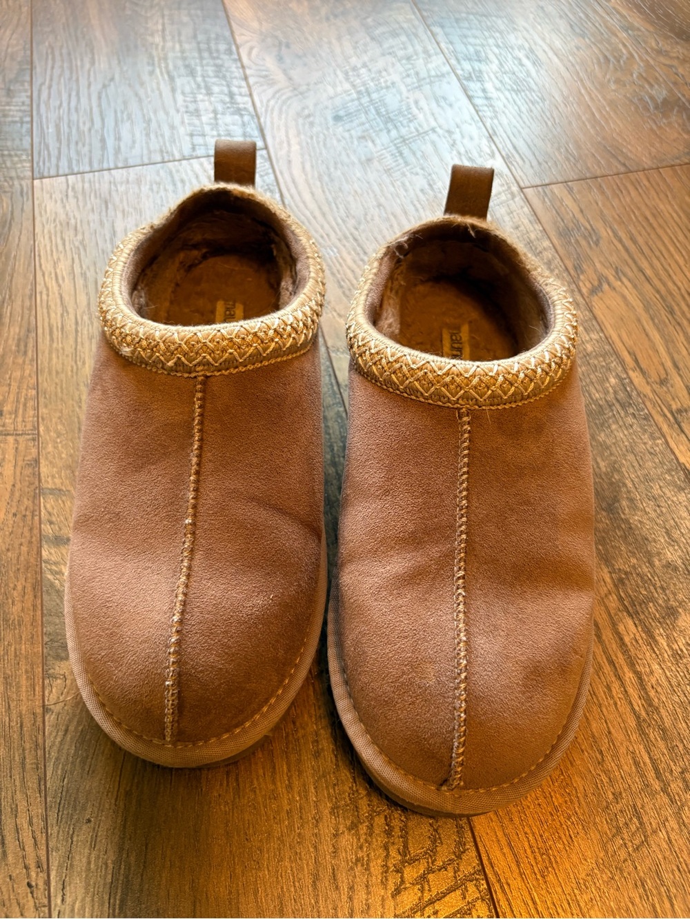 Maurices Brown Suede-Look Cozy Slip-On Slippers